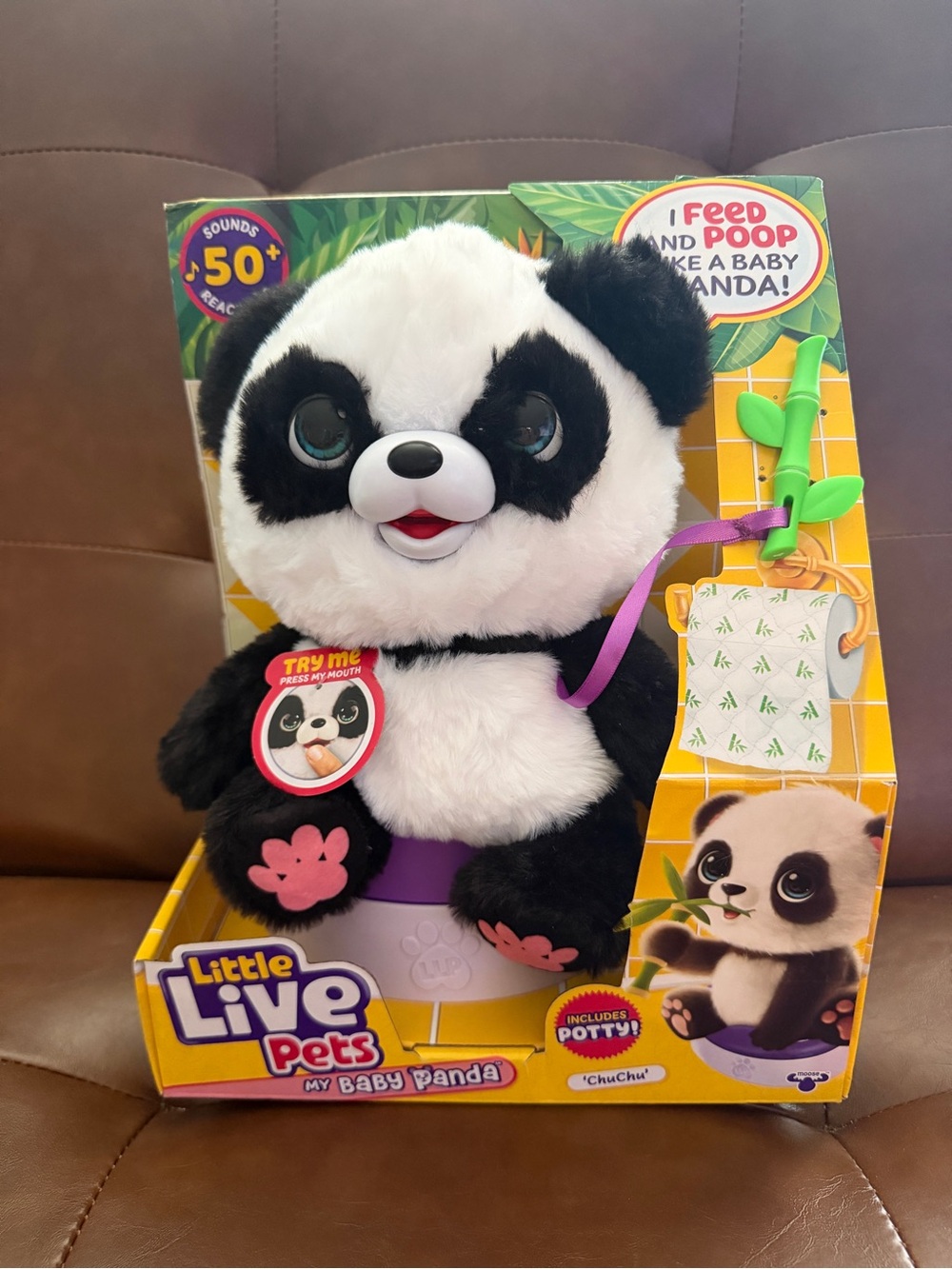 NEW Little Live Pets My Baby Panda ChuChu Interactive Plush 50+ Sounds Potty